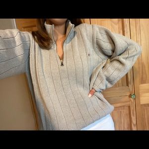 Oversized RalphLauren American flag emblem sweater